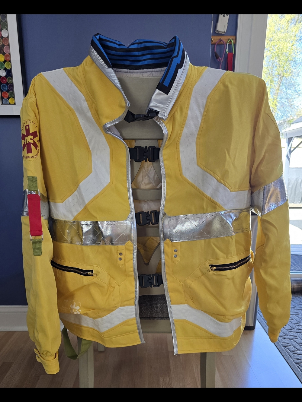 David Martinez Yellow Jacket Cosplay Costume Halloween Carnival Party Coat